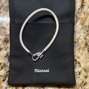 Miansai Tan Rope Bracelet with Silver Clasp